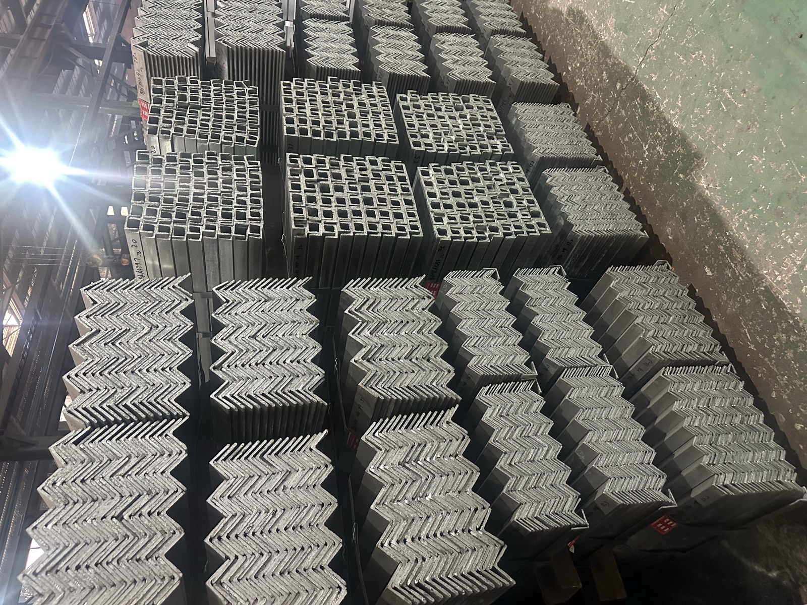 Mild Steel (MS) Angle stock at Mufaddal Steel Dubai