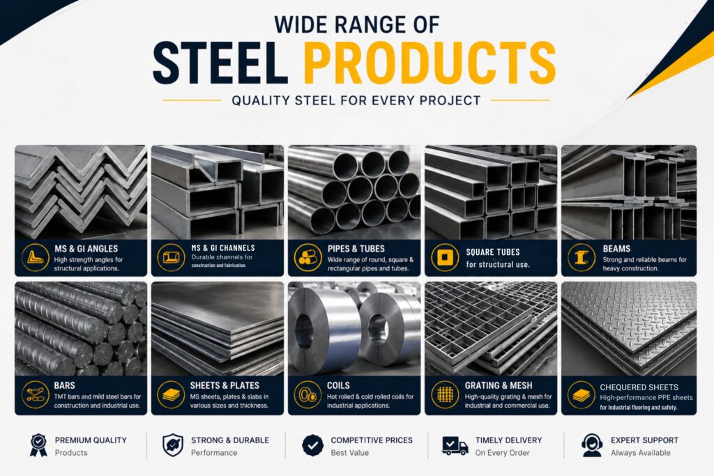 High-Quality Steel Products for Construction &amp; Industrial Needs in Dubai